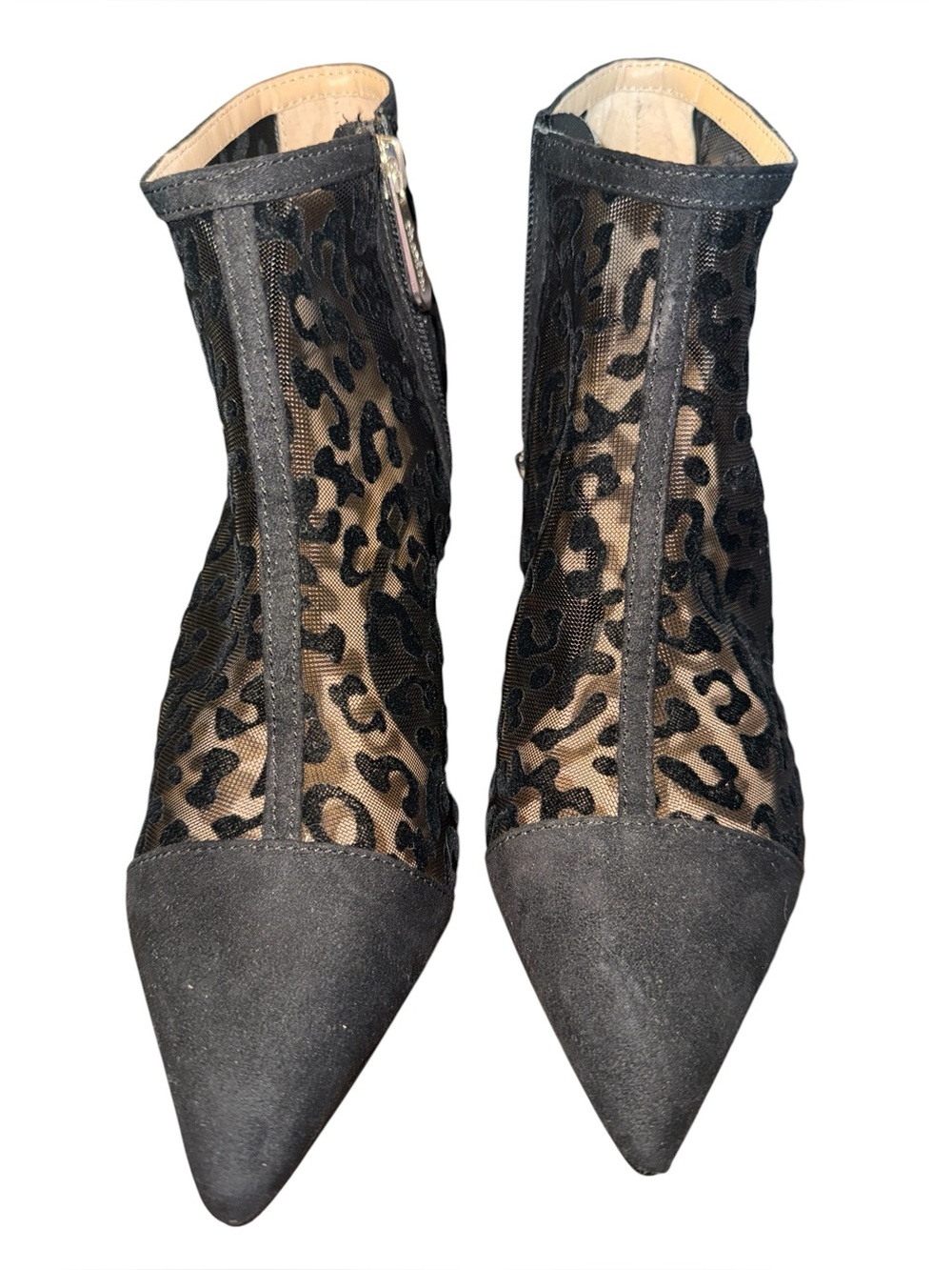 Charles David Abena High Heel Bootie in the "Black Leop" colorway Sz 6
